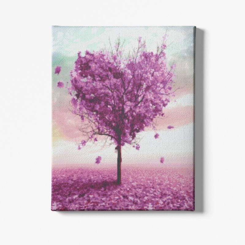 Kit Broderie Diamant Paysage Arbre Cœur