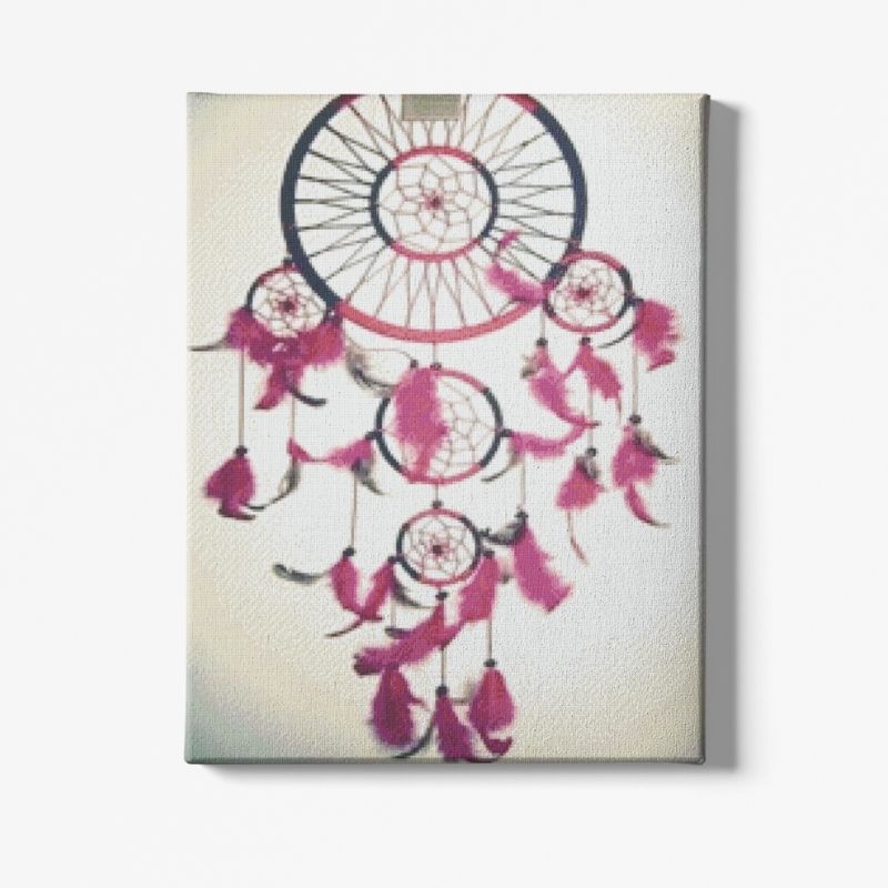 Kit Broderie Diamant Attrape Rêve Amérindien - Brodeuse De Diamant