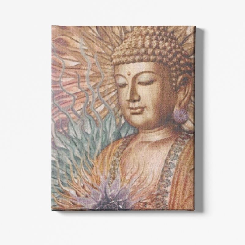 Kit Broderie Diamant Bouddha Méditation - Brodeuse De Diamant