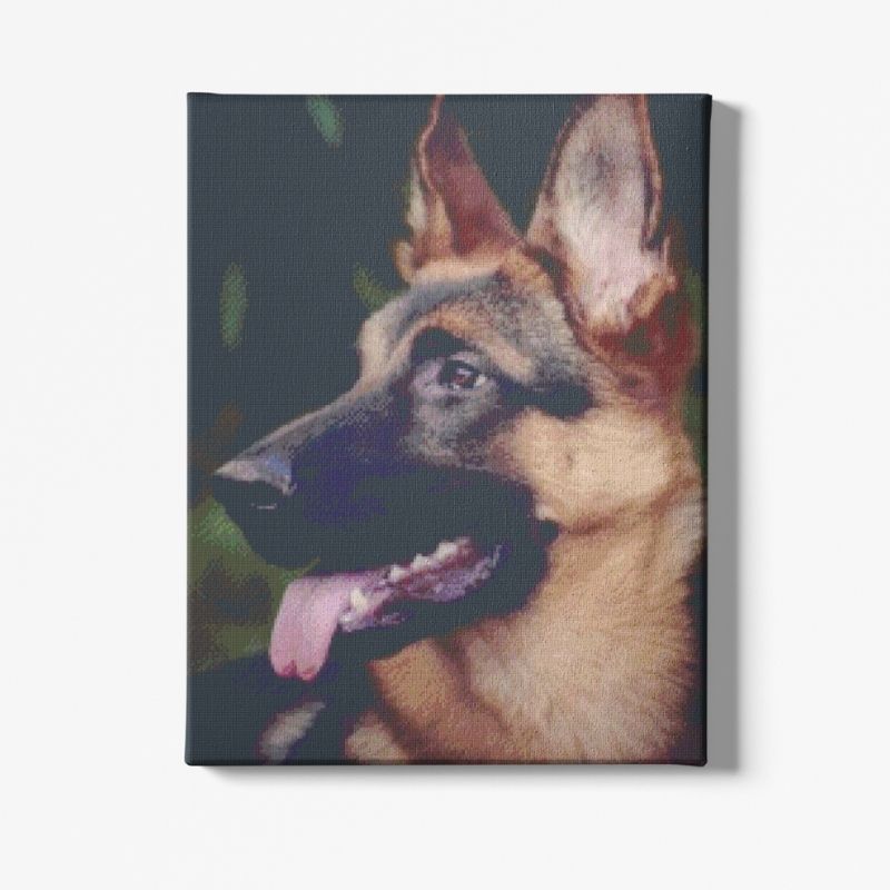 Kit Broderie Diamant Chien Berger Allemand - Brodeuse De Diamant