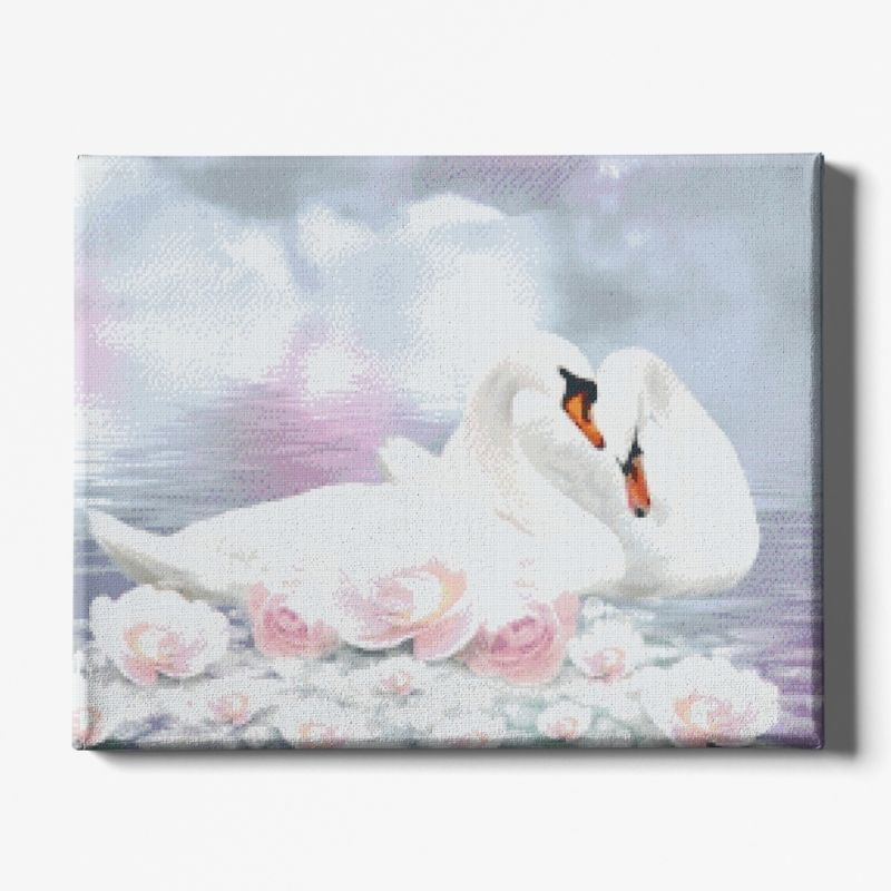 Kit Broderie Diamant Couple de Cygnes