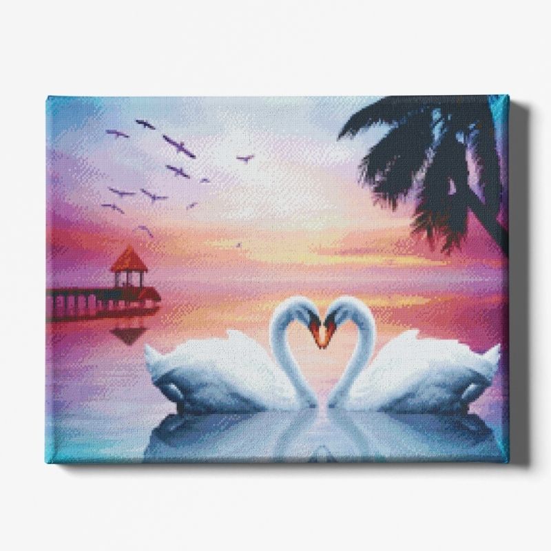 Kit Broderie Diamant Cygnes Paradis