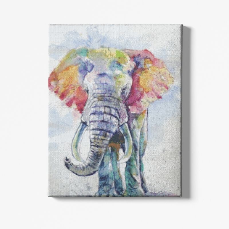 Kit Broderie Diamant Éléphant Multicolore - Brodeuse De Diamant