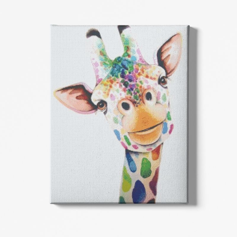 Kit Broderie Diamant Girafe Happy - Brodeuse De Diamant