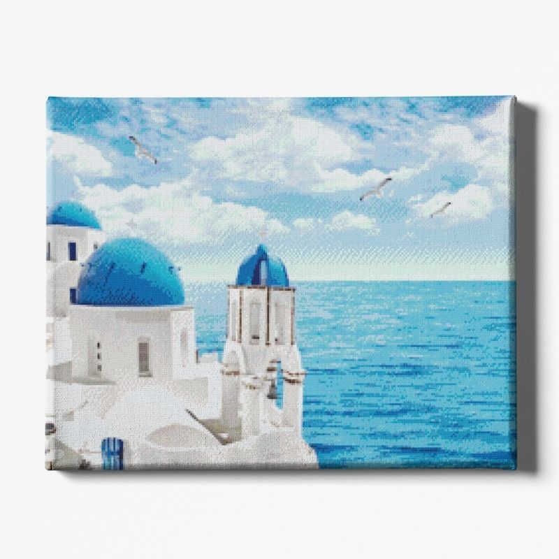 Kit Broderie Diamant Paysage Grèce