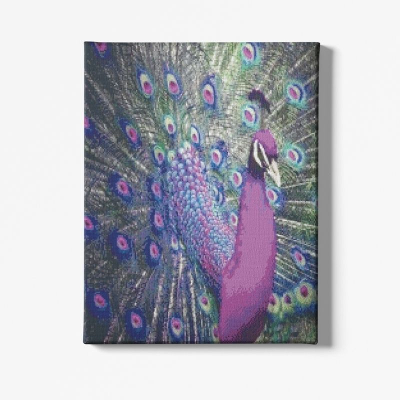 Kit Broderie Diamant Paon Violet - Brodeuse De Diamant
