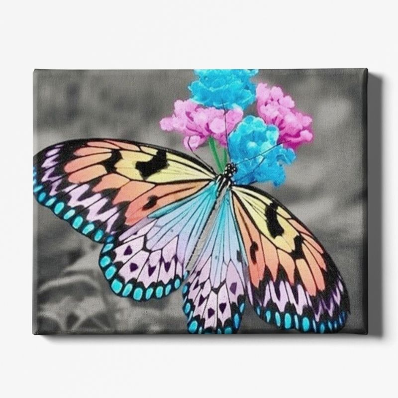 Kit Broderie Diamant Papillon Arc-en-Ciel - Brodeuse De Diamant