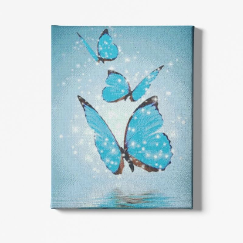 Kit Broderie Diamant Papillon Bleu - Brodeuse De Diamant