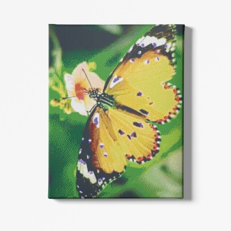 Kit Broderie Diamant Papillon Jaune - Brodeuse De Diamant