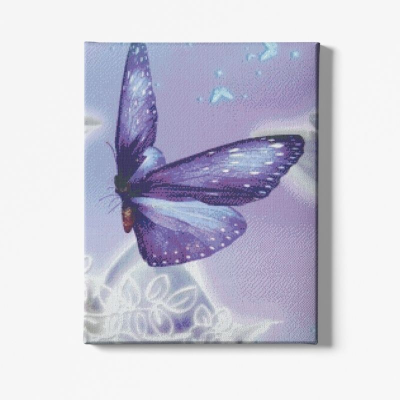 Kit Broderie Diamant Papillon Violet - Brodeuse De Diamant