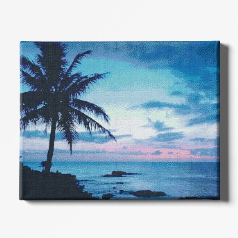 Kit Broderie Diamant Paysage Ile Paradisiaque - Brodeuse De Diamant