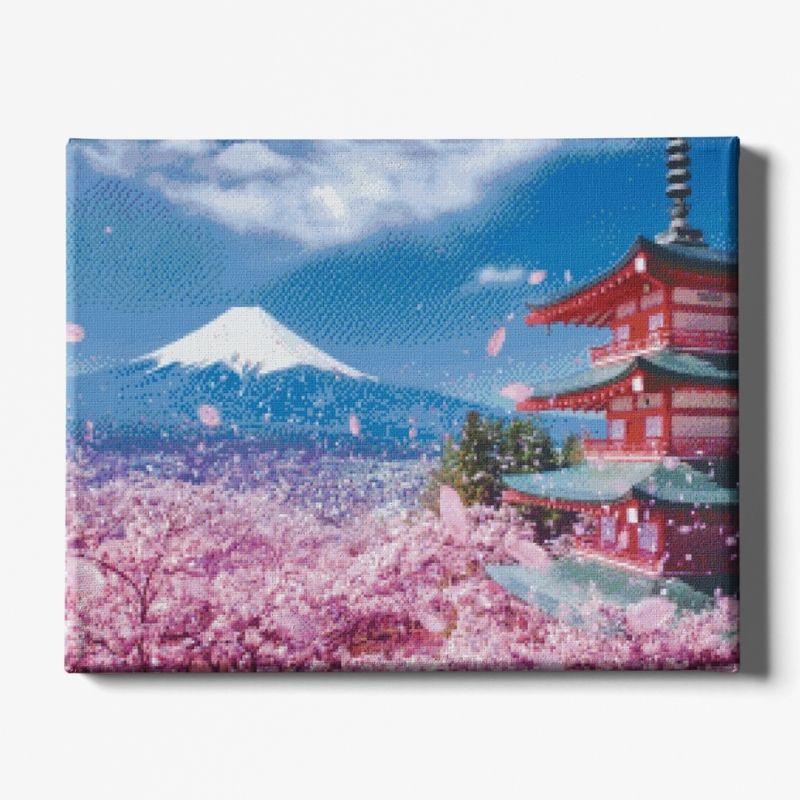 Kit Broderie Diamant Paysage Japon - Brodeuse De Diamant