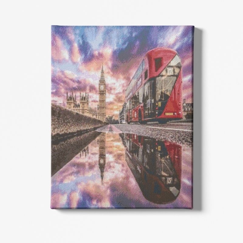 Kit Broderie Diamant Paysage Londres - Brodeuse De Diamant