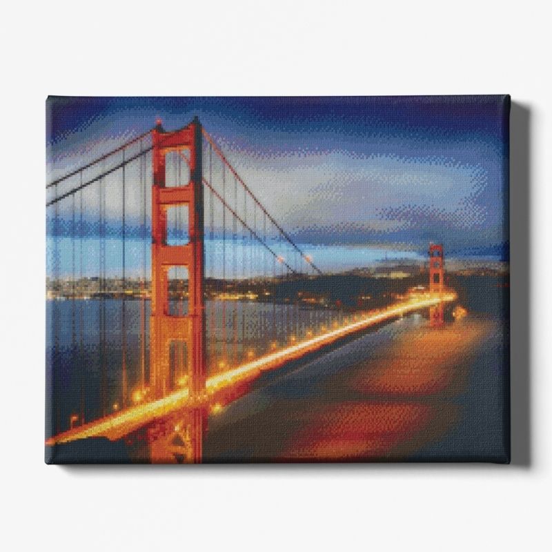 Kit Broderie Diamant Paysage Pont San Francisco - Brodeuse De Diamant