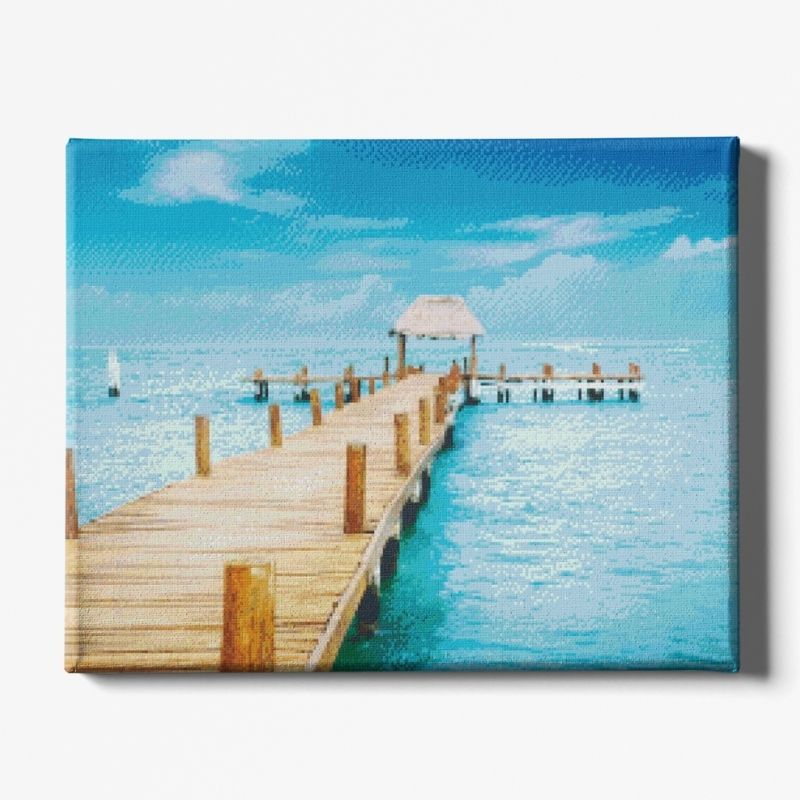 Kit Broderie Diamant Paysage Ponton
