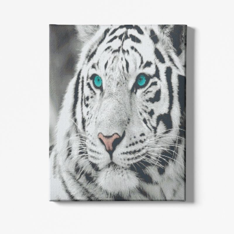 Kit Broderie Diamant Tigre Blanc - Brodeuse De Diamant