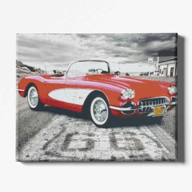 Kit Broderie Diamant Voiture Américaine - Brodeuse De Diamant