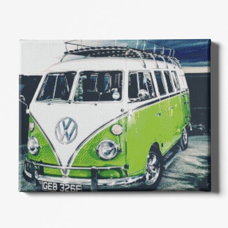 Kit Broderie Diamant Voiture Combi VW - Brodeuse De Diamant