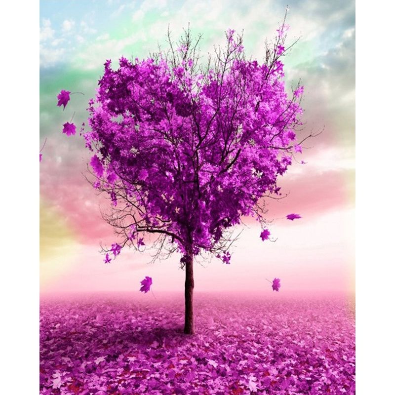Kit Broderie Diamant Paysage Arbre Cœur