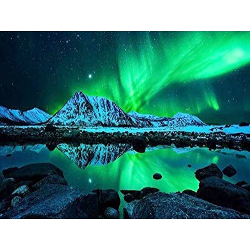 Kit Broderie Diamant Paysage Aurore Boréale - Brodeuse De Diamant
