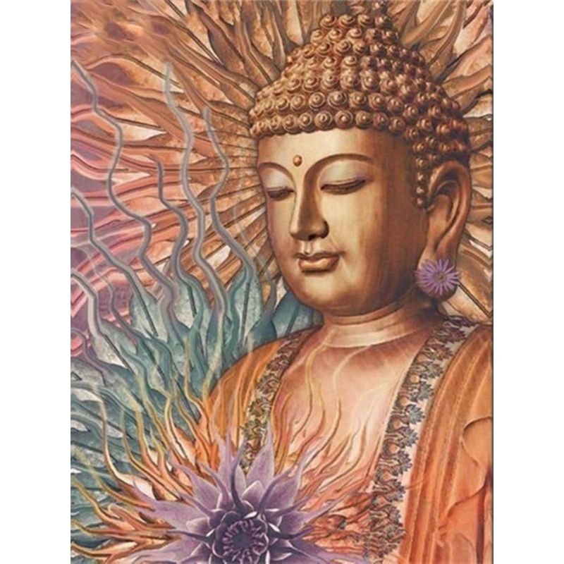 Kit Broderie Diamant Bouddha Méditation - Brodeuse De Diamant