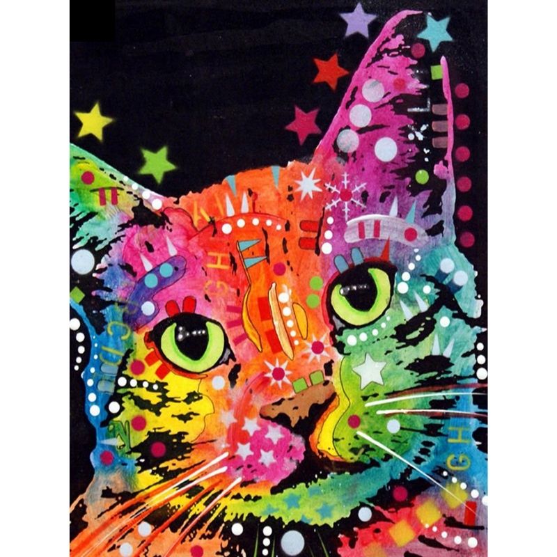 Kit Broderie Diamant Chat Pop Art - Brodeuse De Diamant
