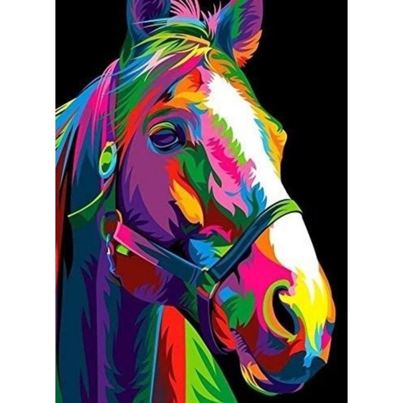Kit Broderie Diamant Cheval Pop Art - Brodeuse De Diamant