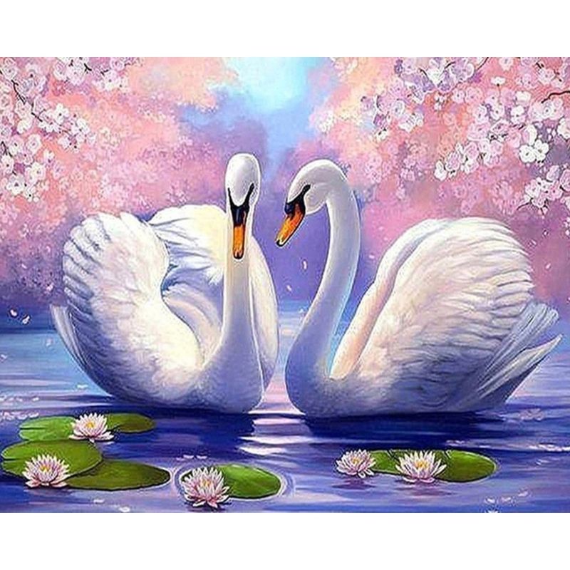 Kit Broderie Diamant Étang des Cygnes