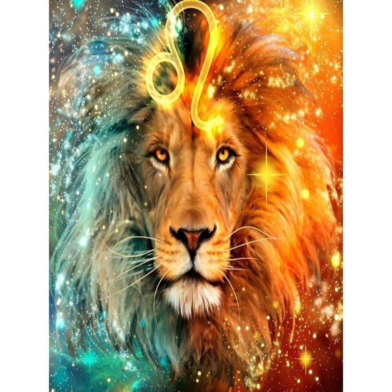 Kit Broderie Diamant Lion Horoscope - Brodeuse De Diamant