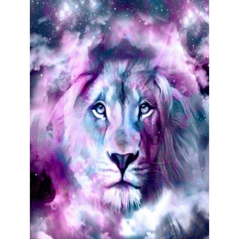 Kit Broderie Diamant Lion Univers - Brodeuse De Diamant