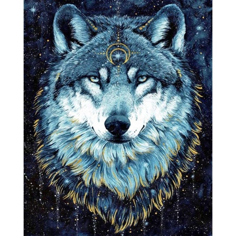 Kit Broderie Diamant Loup Magique - Brodeuse De Diamant