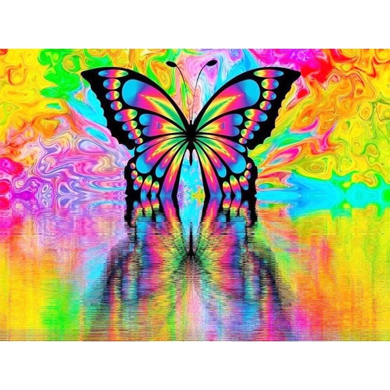 Kit Broderie Diamant Papillon Multicolore - Brodeuse De Diamant