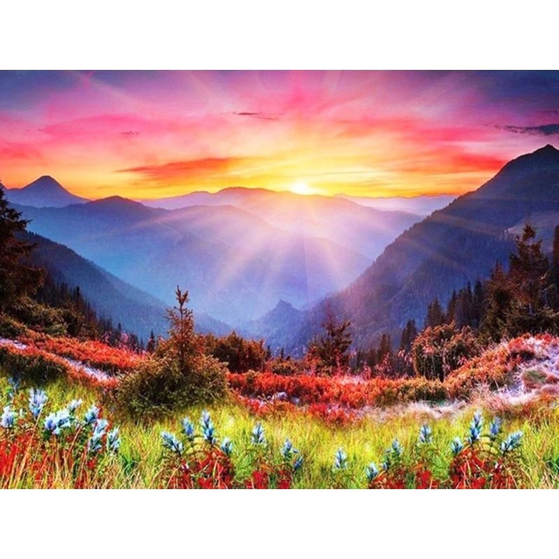 Kit Broderie Diamant Paysage de Printemps - Brodeuse De Diamant