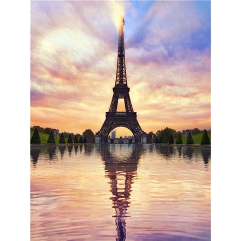 Kit Broderie Diamant Paysage Tour Eiffel - Brodeuse De Diamant