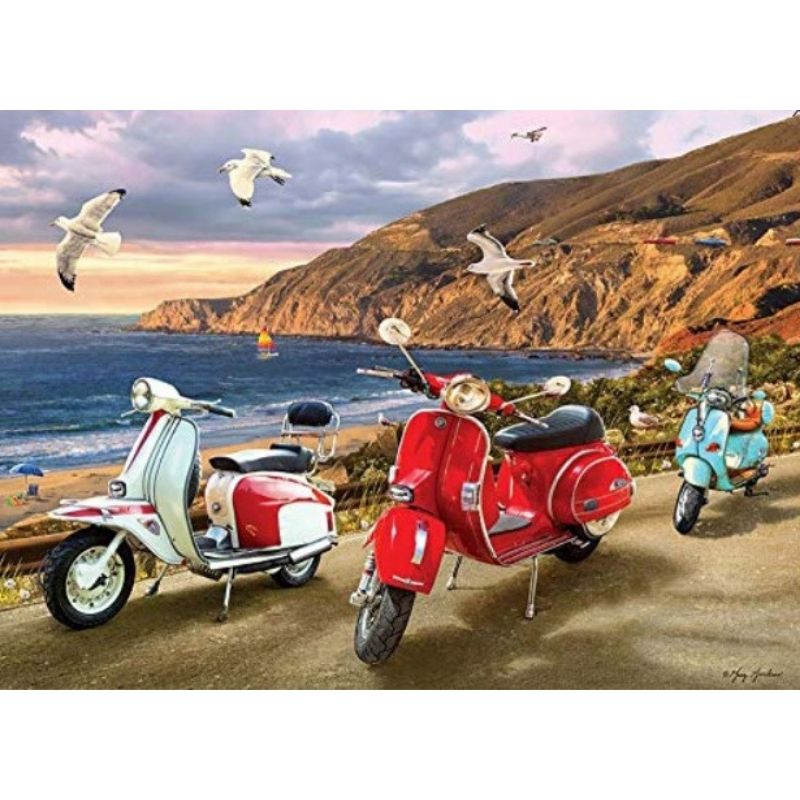 Kit Broderie Diamant Scooter Italien