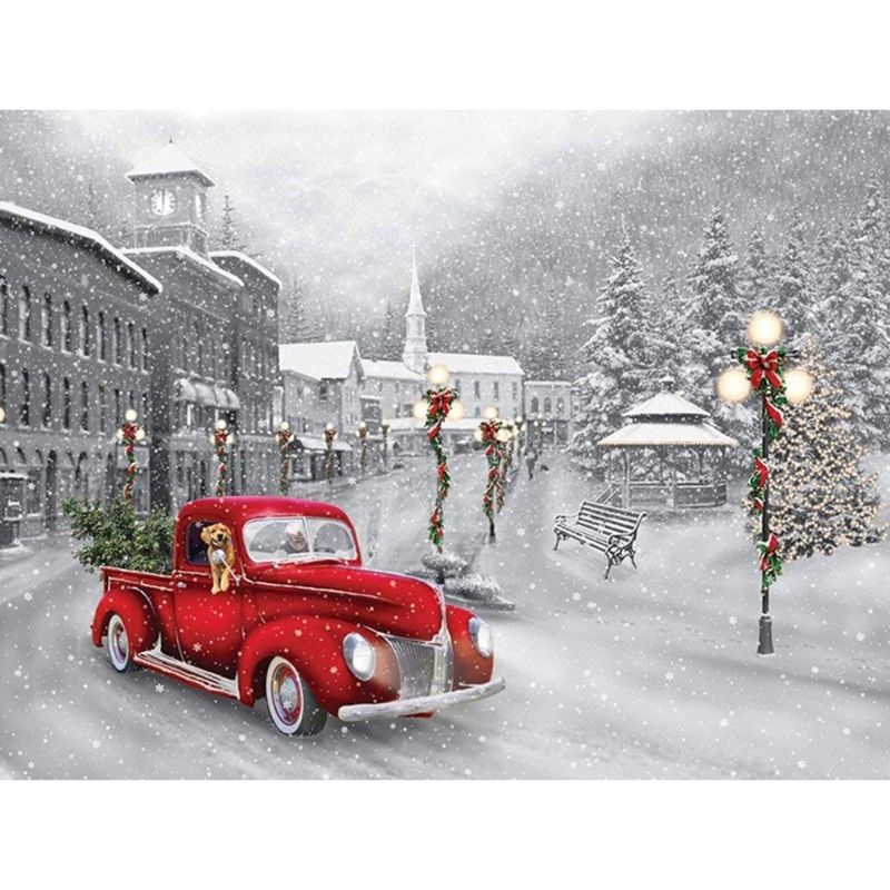 Kit Broderie Diamant Voiture Noël