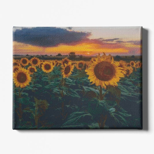 Kit Broderie Diamant Fleur Champ de Tournesol - Brodeuse De Diamant
