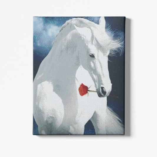 Kit Broderie Diamant Cheval Blanc - Brodeuse De Diamant