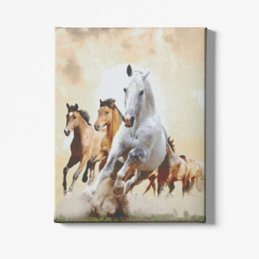 Kit Broderie Diamant Chevaux Sauvages - Brodeuse De Diamant