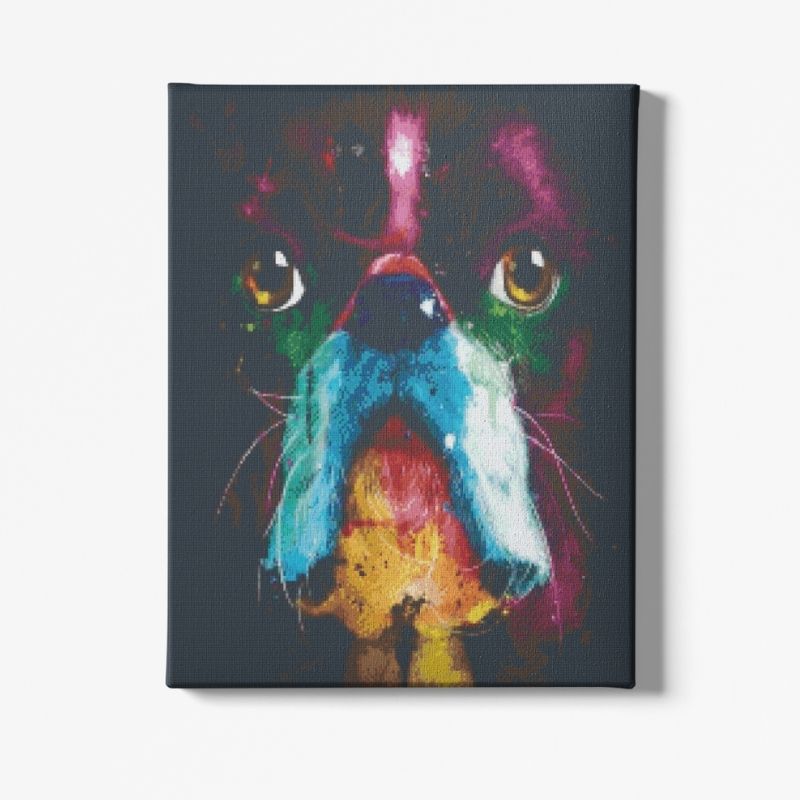 Kit Broderie Diamant Chien Artiste - Brodeuse De Diamant
