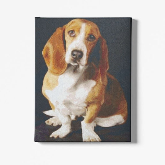 Kit Broderie Diamant Chien Basset - Brodeuse De Diamant