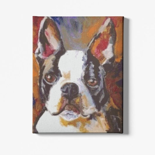 Kit Broderie Diamant Chien Boston Terrier - Brodeuse De Diamant
