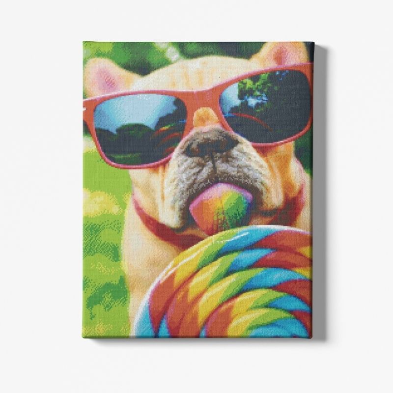 Kit Broderie Diamant Chien Cool