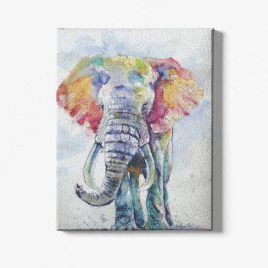 Kit Broderie Diamant Éléphant Multicolore - Brodeuse De Diamant