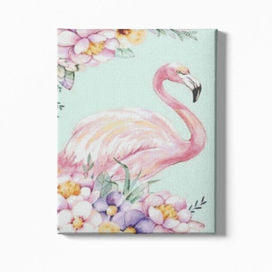 Kit Broderie Diamant Flamant Rose Fleurs