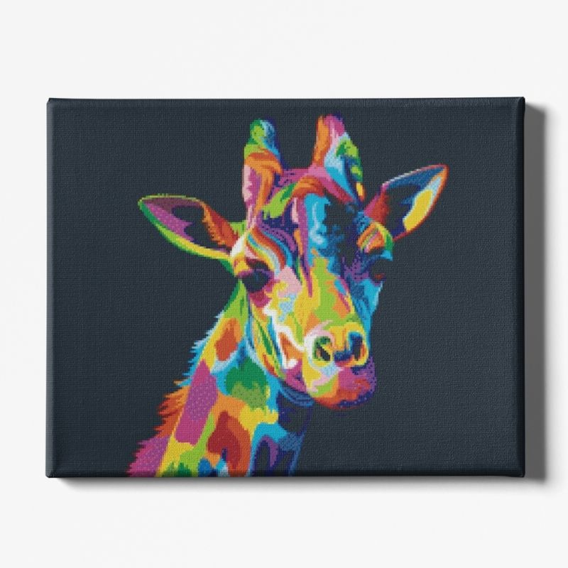 Kit Broderie Diamant Girafe Pop Art - Brodeuse De Diamant