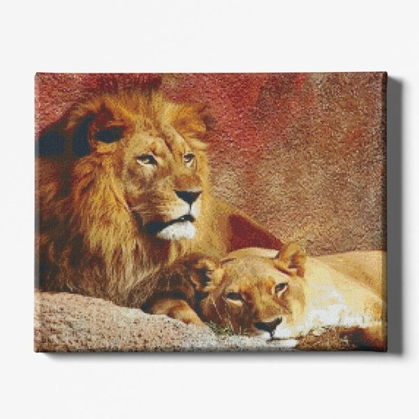 Kit carte broderie diamant Crystal Lion Lion