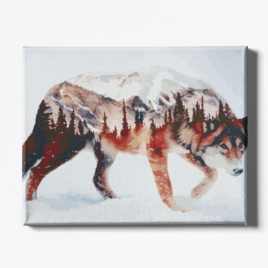Kit Broderie Diamant Loup Artiste - Brodeuse De Diamant