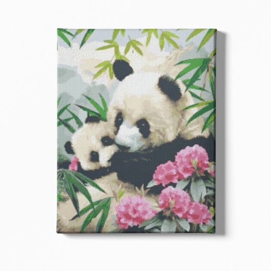 Kit Broderie Diamant Panda Famille