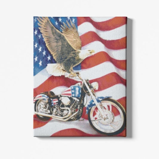 Kit Broderie Diamant Moto USA - Brodeuse De Diamant